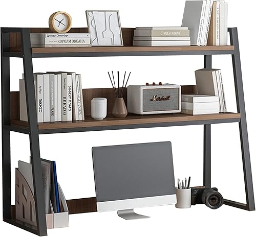 Miniatura 4 de Estantería de escritorio ajustable  Estantería de escalera para escritorio de computadora, estantería multiusos de 12 niveles, estante organizador