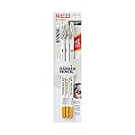 Red by Kiss 3PCS Barber Pencil with Built-in Sharpener Edge Hairline Razor Trace Pencils Beard Guide Beard and Hairline Outliner Pencils (White)