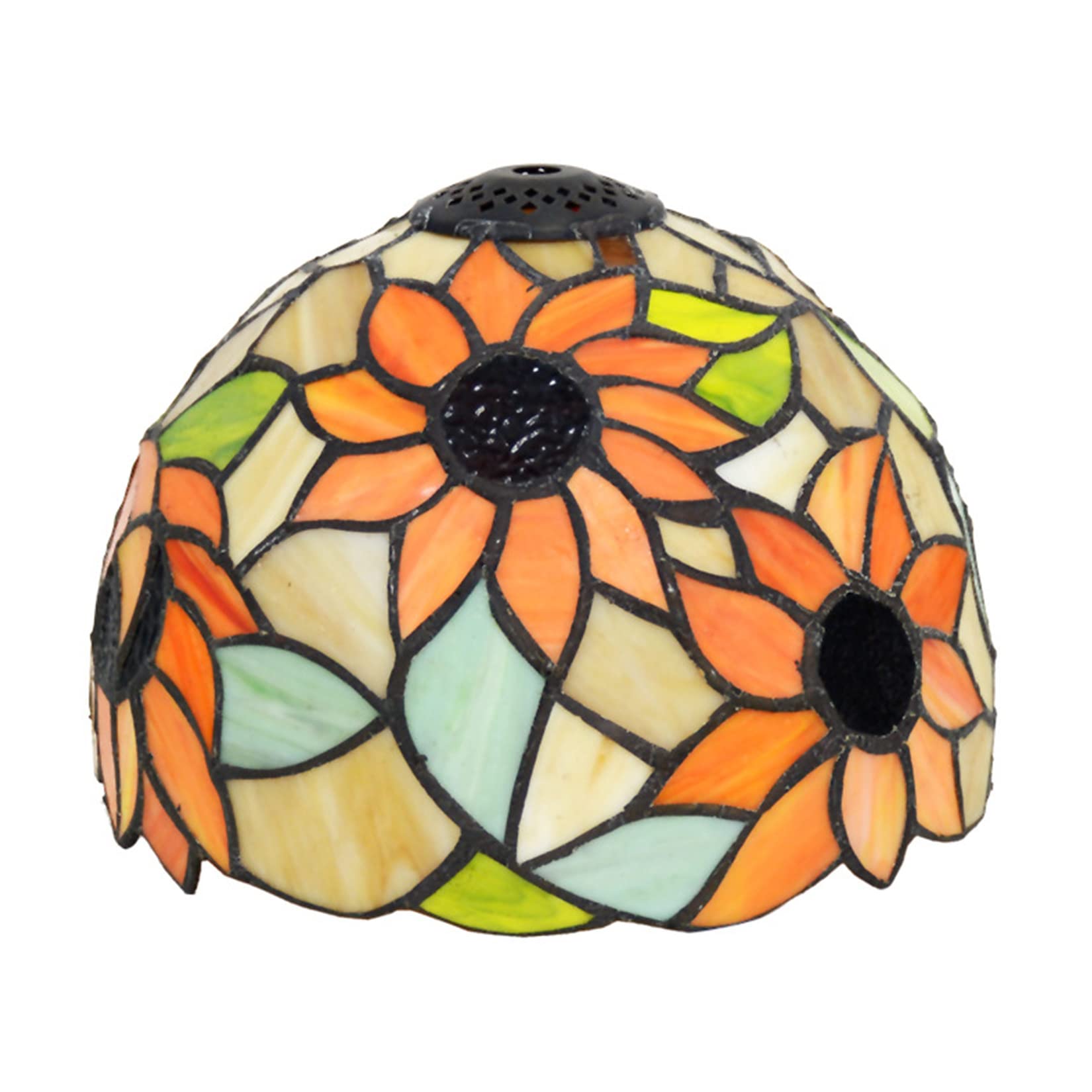 BOTOWI Tiffany Style Lamp Shade Replacement 8 Inch Stained Glass Lampshade Only for Table Lamps Floors Lamp Wall Light Ceiling Fixture Pendant Hanging Light Home Office Decoration,Sunflower