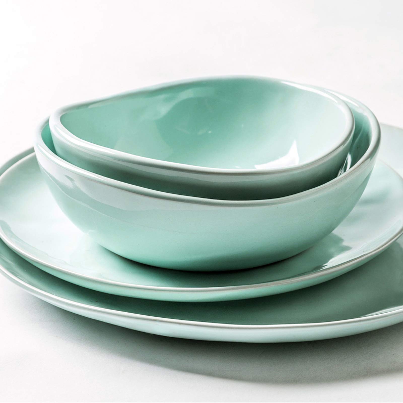 Elegancki zestaw obiadowy z porcelany w stylu pałacowym odporny na odpryski – eleganckie talerze do jadalni i stylowa zastawa stołowa do użytku domowego i restauracyjnego 16-częściowy zestaw