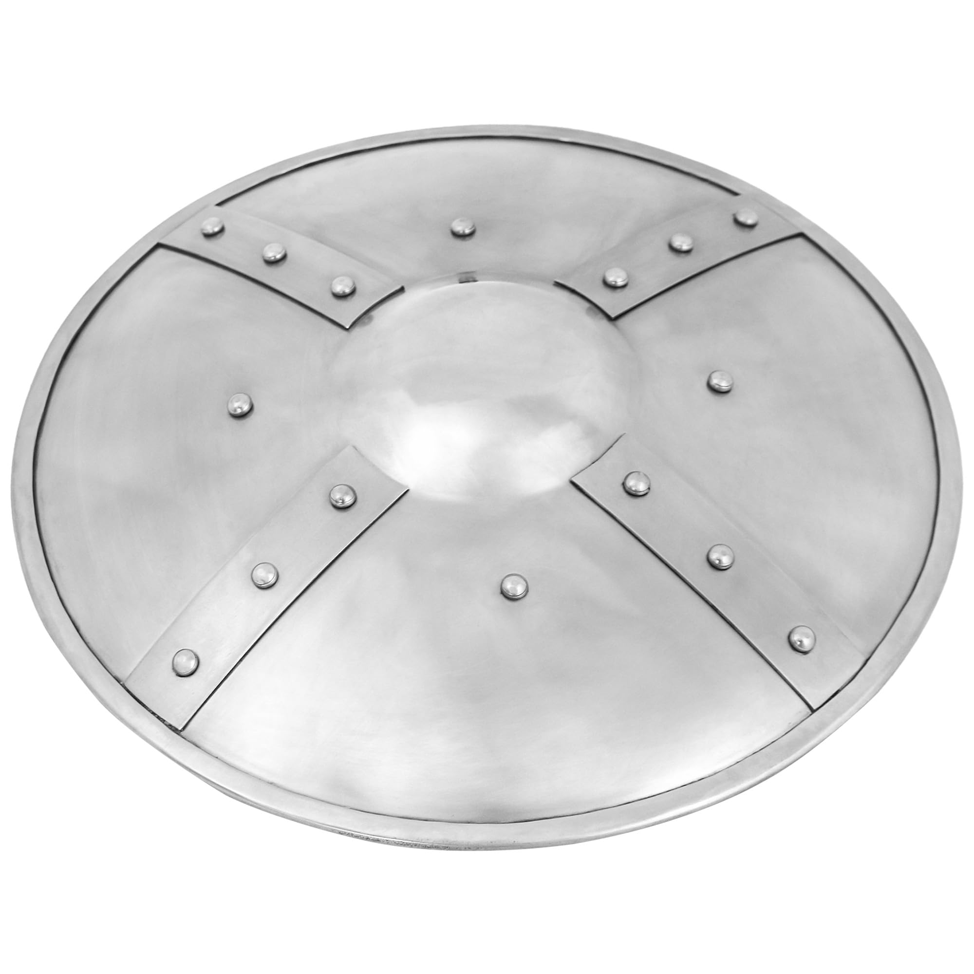 Lord of Battles Late Medieval Steel Buckler Archers Combat Buckler Shield Handmade Medieval Fencing Buckler Shield, Silver, Default