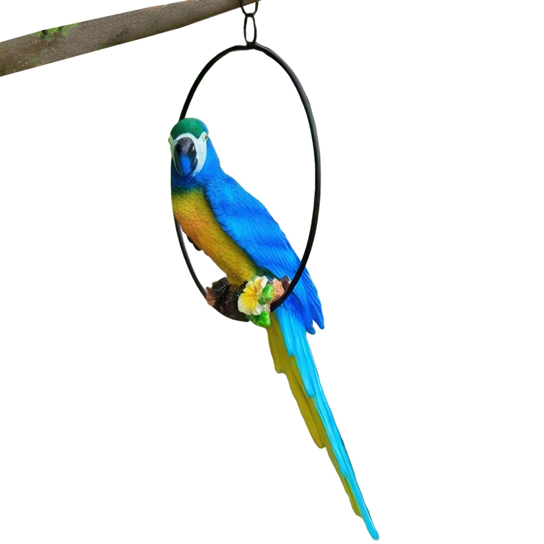 Suspension de perroquet réaliste en résine pour décoration de jardin