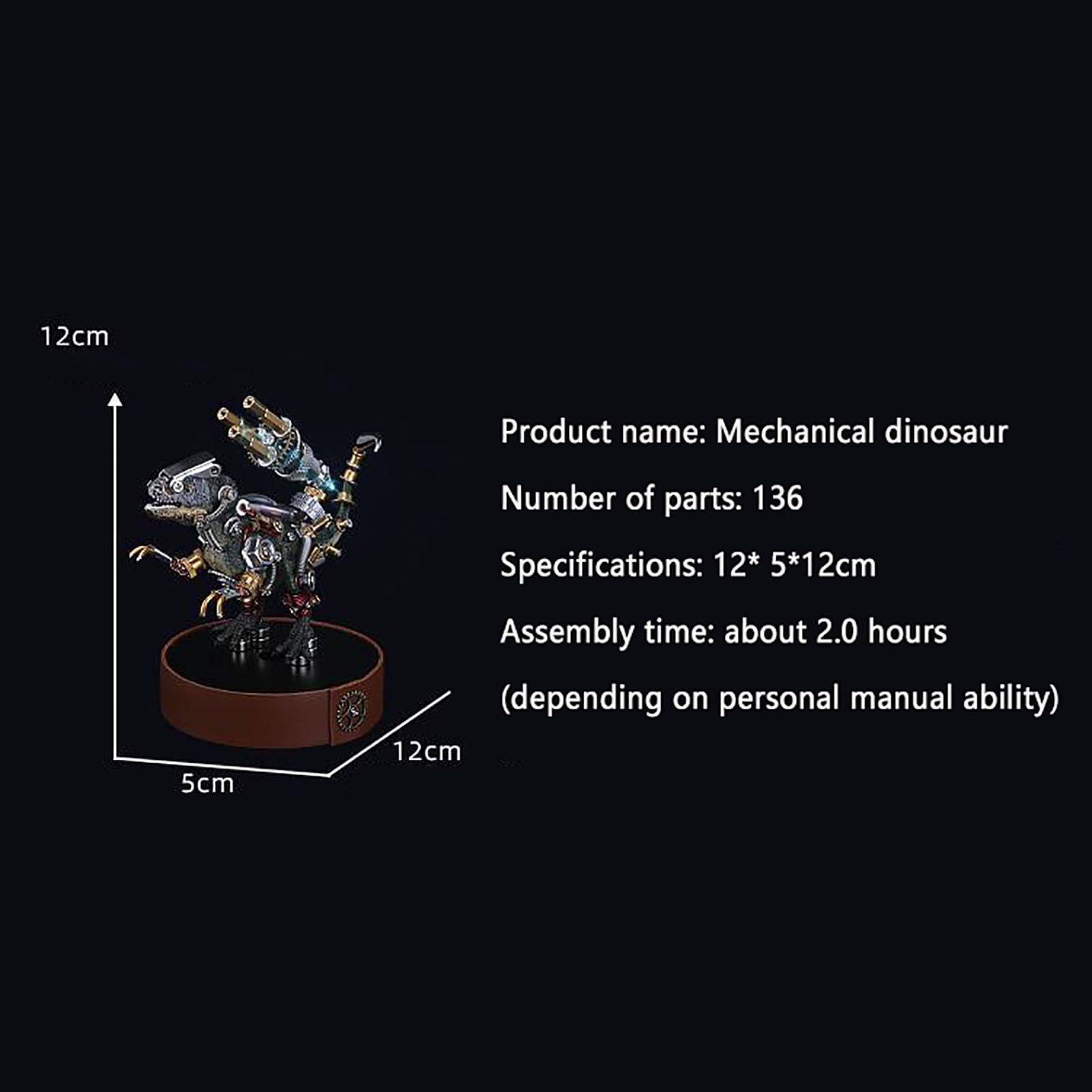 Metalowe puzzle 3D dla dorosłych, zestaw modeli do składania metalowych mechów, zestaw kreatywnych ozdób do samodzielnego montażu, z narzędziem, dla dorosłych Idealne jako prezenty, wnętrz.(136PCS)