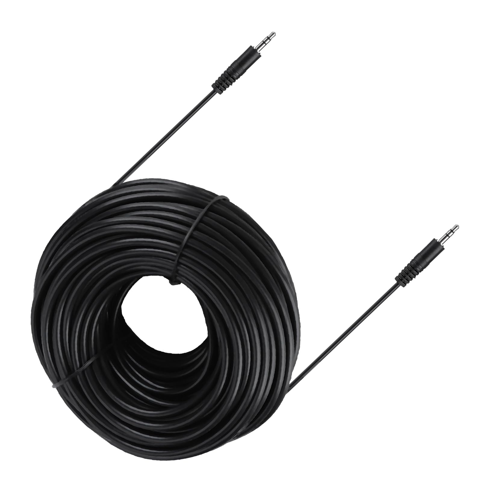 KANASI Câble audio blindé mâle à mâle en cuivre de 3,5 mm, cordon auxiliaire pour haut-parleurs et casque 30 m (30m)