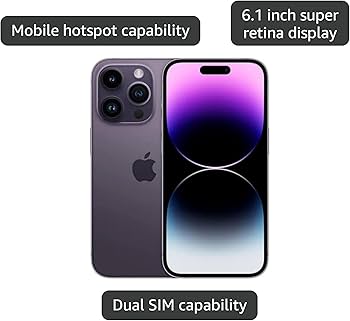 Amazon.com: Apple iPhone 14 Pro, 256GB, Deep Purple - Unlocked Amazon.com: Apple iPhone 14 Pro, 256GB, Deep Purple - Unlocked