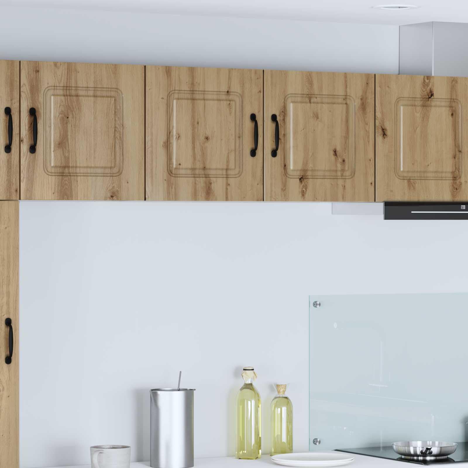 Kalmar Küchenschrank Artisan-Eiche, 80x31x40 cm, Holzwerkstoff, Hängeschrank mit reichlich Stauraum für Kochutensilien
