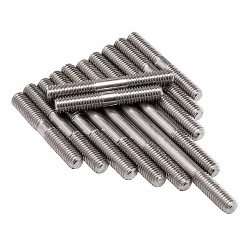 SYDARSYN Double End Stud Bolts 304 Stainless Steel Double Head Threaded Rods M3x30mm (20 pcs), Silver - Image 4