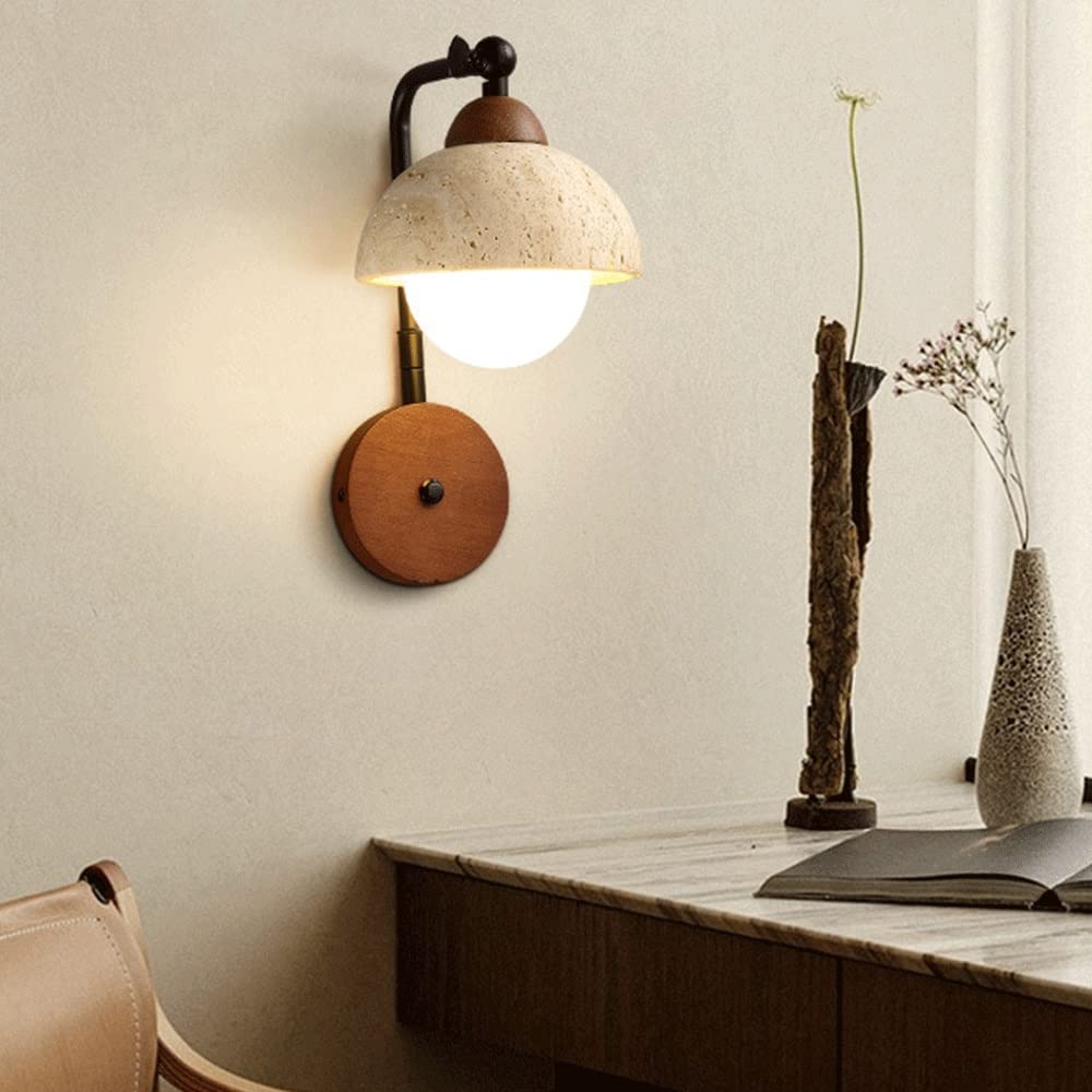 Abat-Jour en marbre naturel GYORI pour applique murale et plafonnier LED