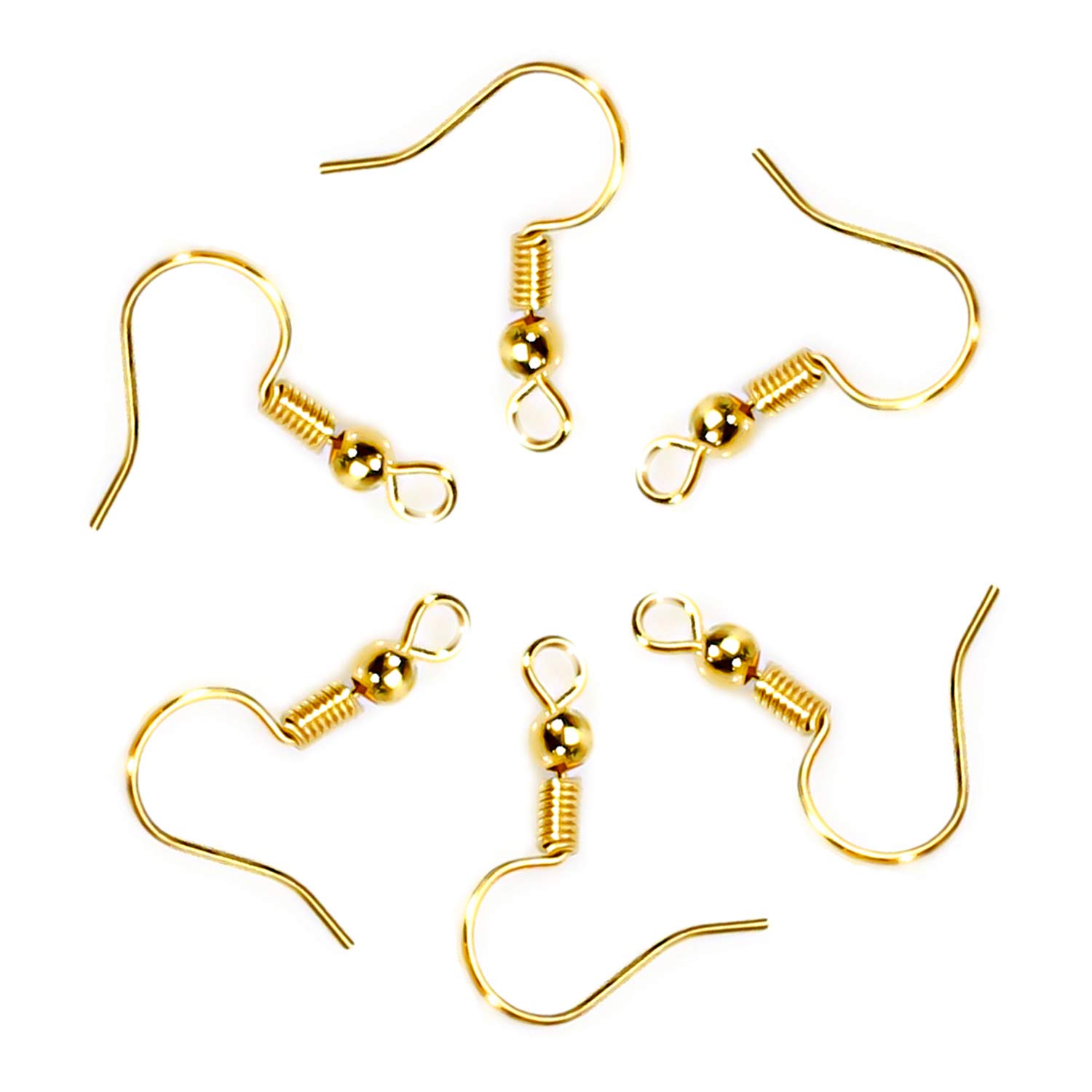 TOAOB 200pcs Earring Hooks 925 Silver Plated Hypoallergenic Ear Wires Fish Hooks Silver with 200pcs Clear Silicone Earring Backs Stoppers for DIY Jewelry Making