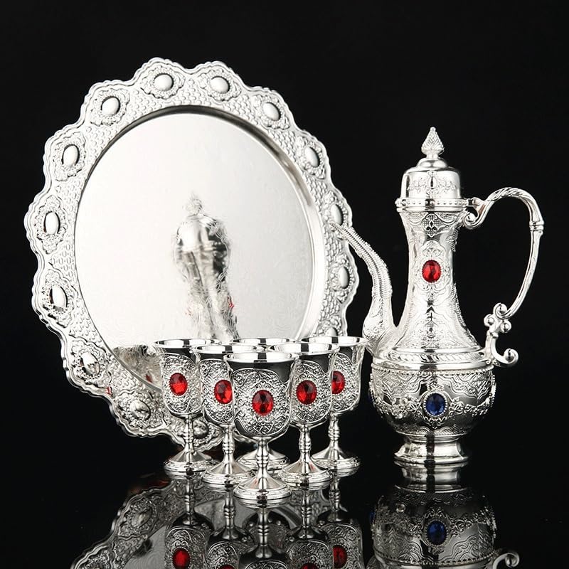 Ensemble de vin en argent et tasses pour vos soirées de réception à la maison - 2