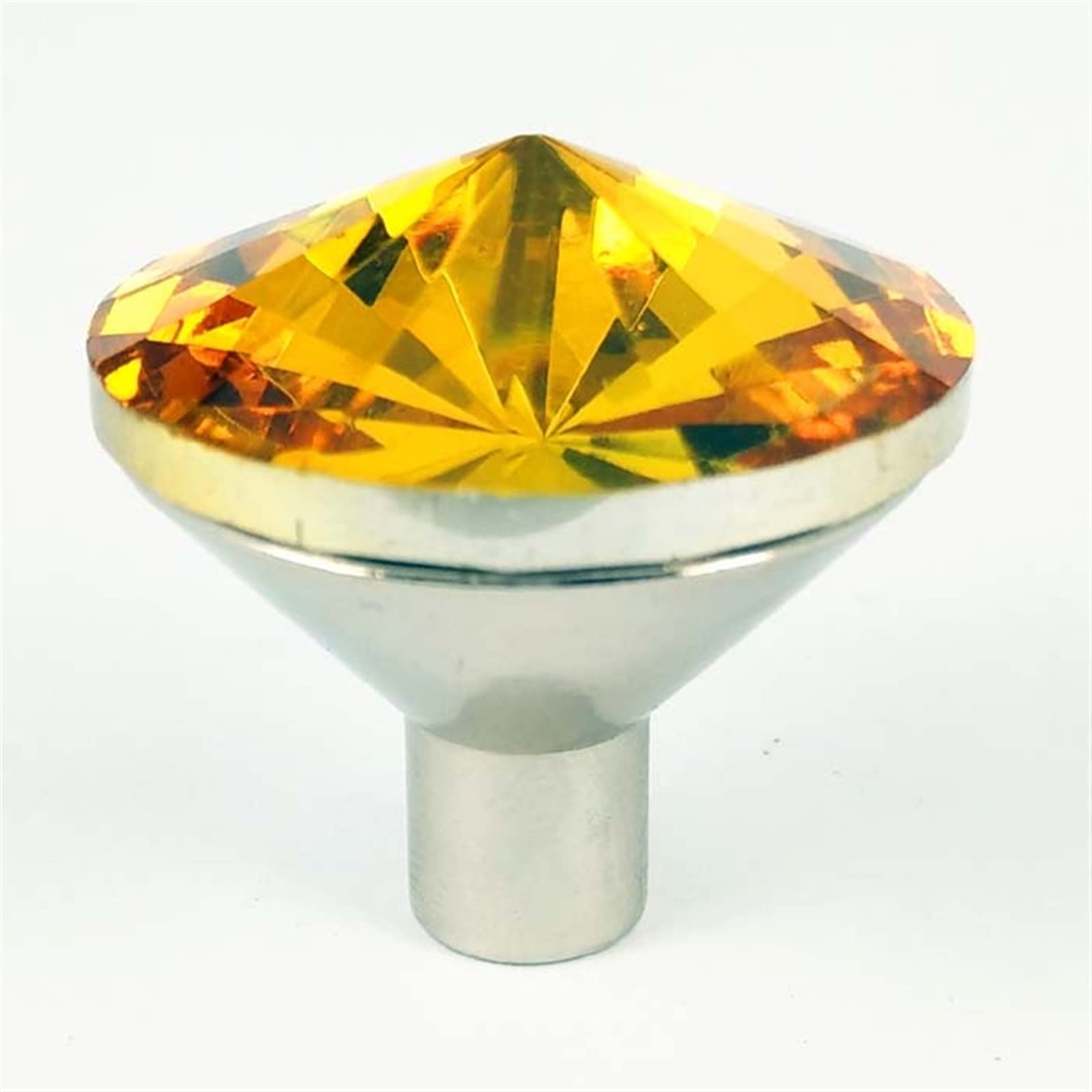 Bouton de placard en cristal jaune 30mm poignée de tiroir moderne JCAKES pour armoire