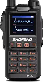 Rádio Bf-18l Tri-band Profissional + Base Recarga