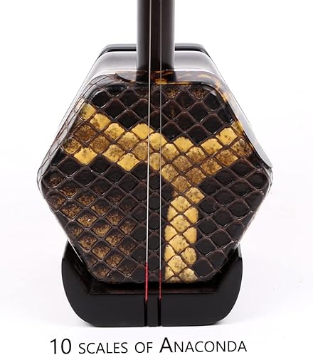 Miniatura 4 de NS Musical Erhu profesional de madera de sándalo negro, violín chino de 2 cuerdas de Suzhou, NICOSHINE Erhu Set con piel de tambor de 10 capas, DVD,