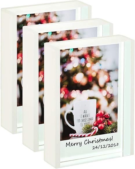 Amazon Winkine Instax Mini チェキ用 ミニフォトフレーム 額縁 写真立て 3個 白色 アクリル ブロック フレーム 贈り物 クリスマスプレゼント U字 フォトフレーム 通販