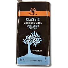 GAEA Classic Extra Virgin Olive Oil EVOO - 3L Canister - Greek Olive Oil from Koroneiki Olives - Cold Pressed Mild Fruity - Ideal for Kitchen Supply & Daily Cooking