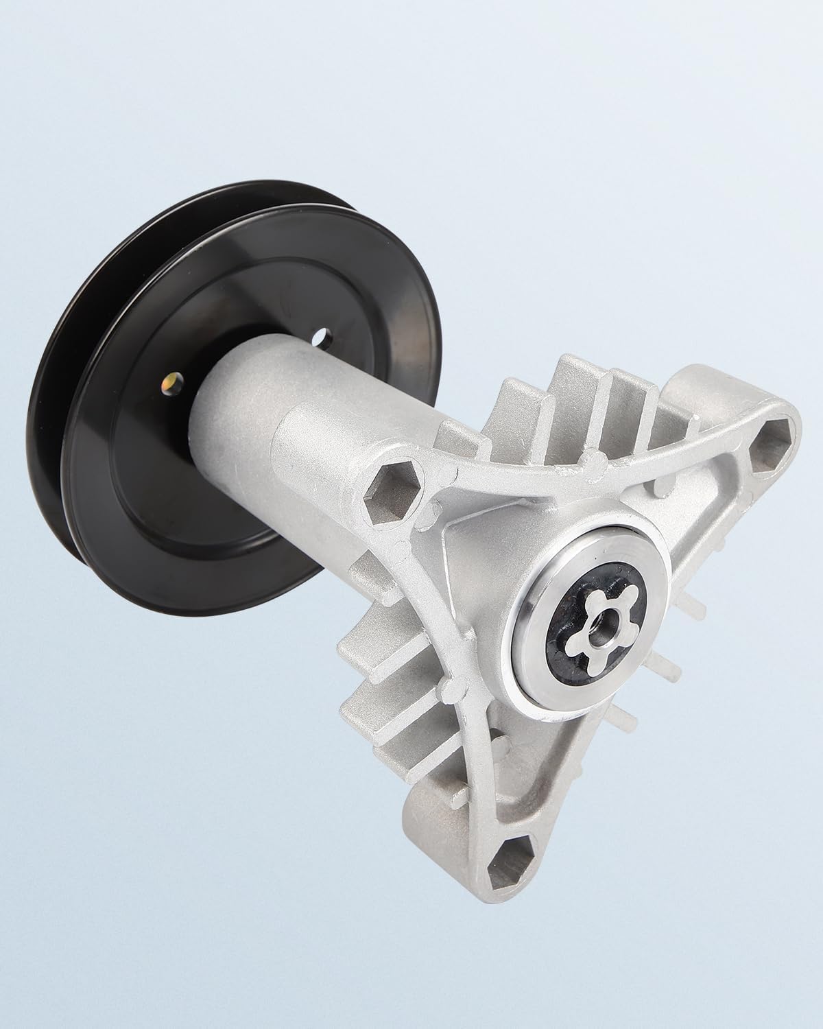 Lawn Mower Spindle with Pulley for AYP Husqvarna Craftsman Jonsered Poulan Pro 38 42 inch Deck Lawn Tractors Mandrel Assembly Replacement Part Number 130794 532130794 539110158 532129861 2-Pack
