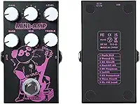 M-VAVE MINI-AMP Pedal de Efeito para Guitarra Elétrica: Simulação de 9 Amplificadores Clássicos, EQ de 3 Bandas, True Bypass, Design Compacto e Portátil para Músicos