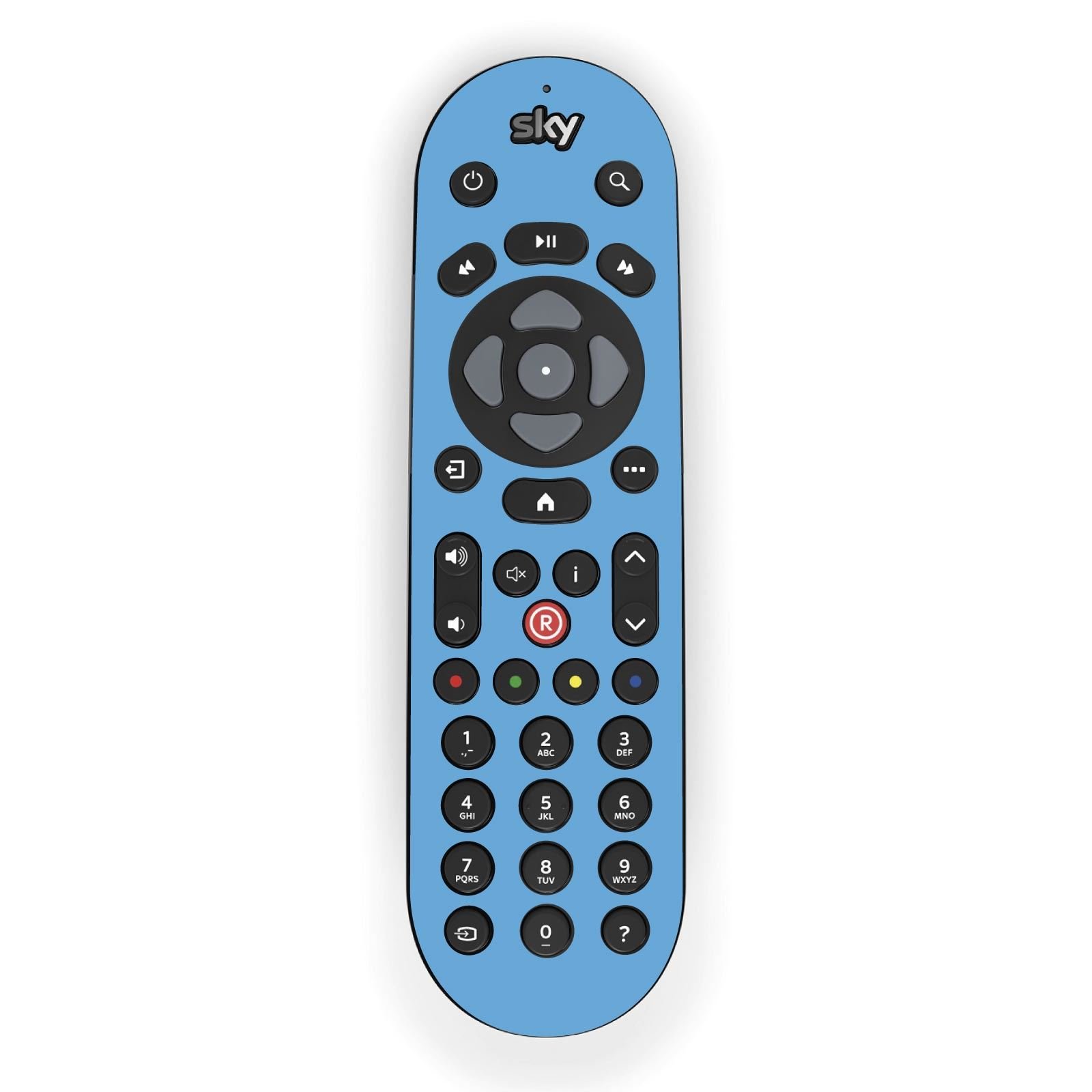 Stika.co Light/Blue Plain Vinyl Skin Sticker For Tv Remote Controller - For Sky Q Remote Only - Remote Not Included - Sticker Only