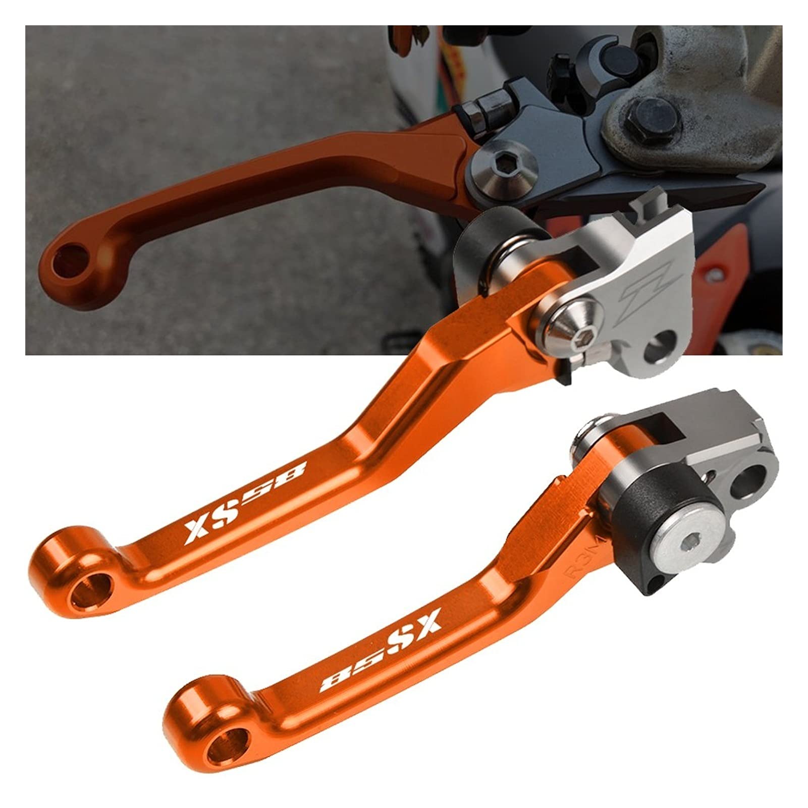 Moto Dirt Bike Palanca De Embrague De Freno Plegable 85SX 85 SX 2003 2004 2005 2006 2007 2008 2009 2010 2011 Manetas Moto (Color : 1)