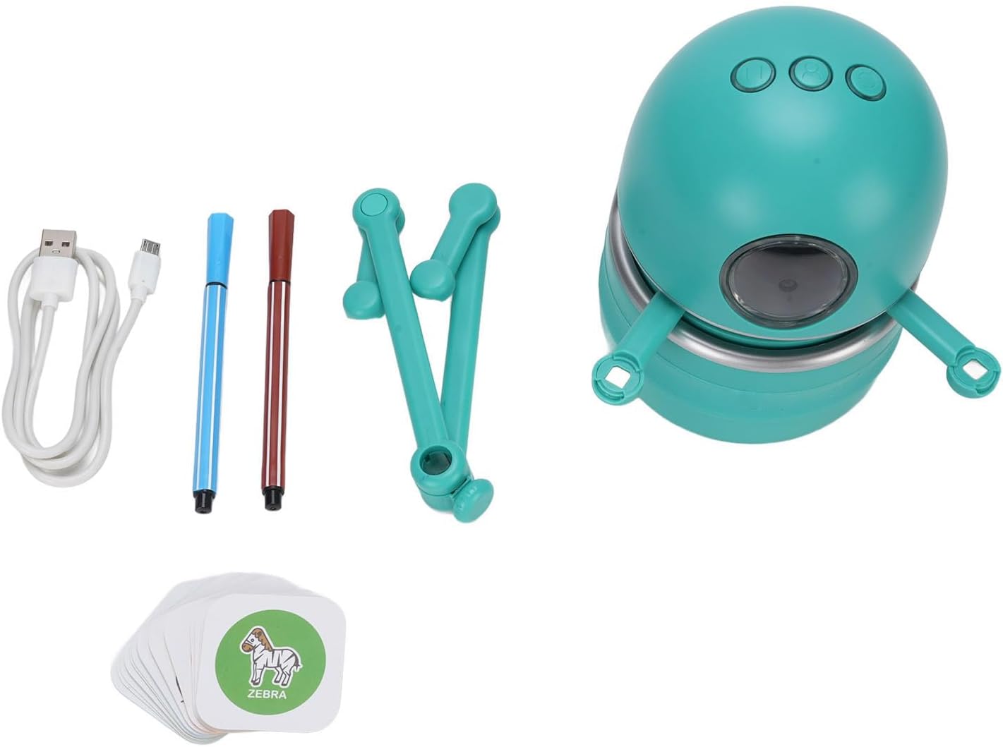 Fafeicy Interactive Educational Drawing Robot, Talking Learning Toy for Kids Ages 3+ with Magnetic Arm, Hand Eye Coordination, Creativity and Problem Solving Skills