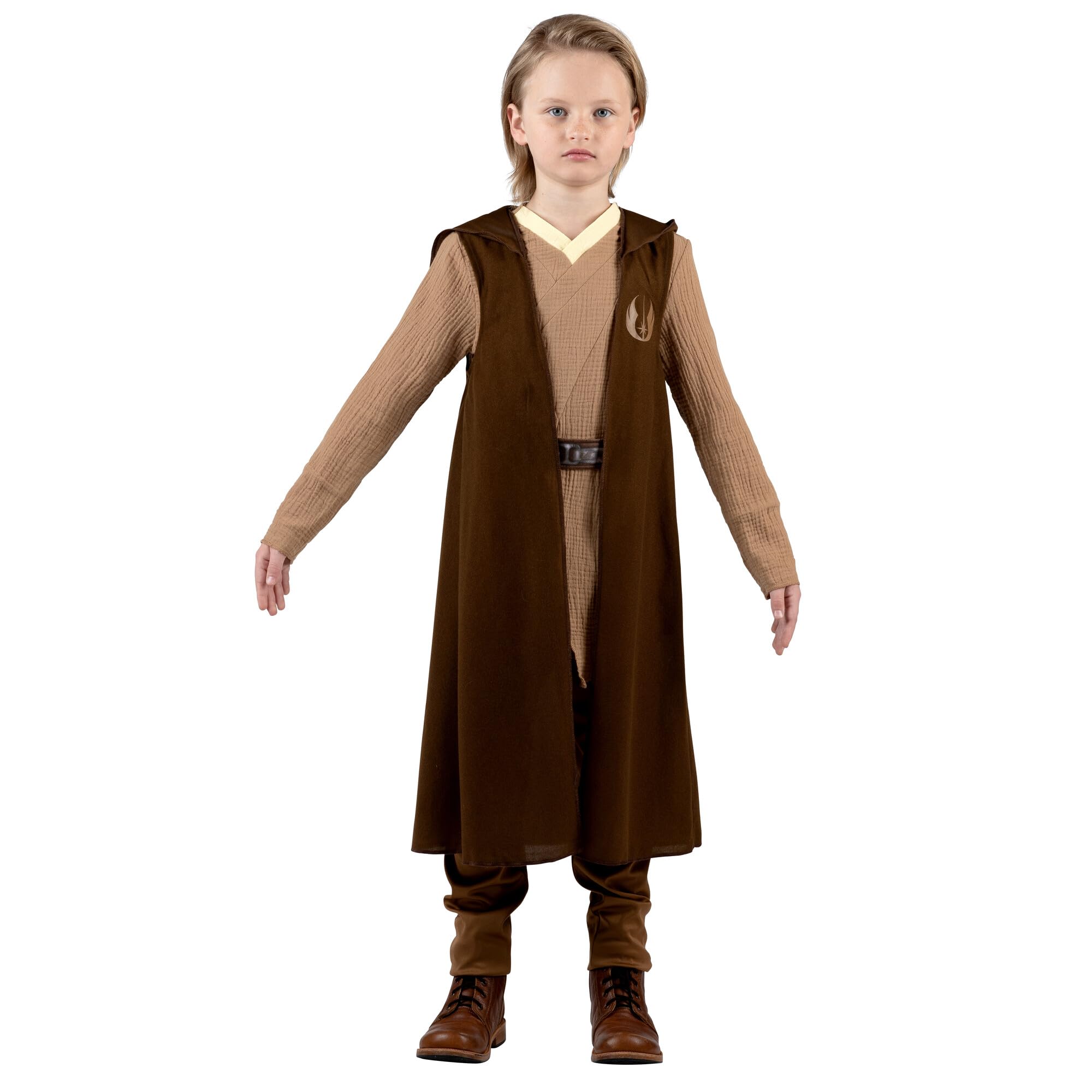 Star Wars OBI-Wan Kenobi - Costume ufficiale per ragazzi, tunica e pantaloni, mantello rimovibile con design stampato e cintura stampata