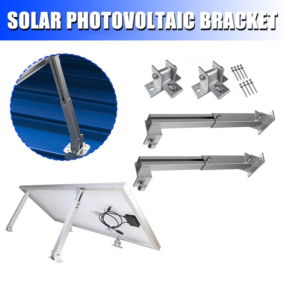 Zestaw wsporników do montażu paneli słonecznych, aluminiowe wsporniki paneli słonecznych, regulowane aluminiowe wsporniki do paneli słonecznych na płaski dach kamper łodzie Dachy Ściany Dachy Ściany