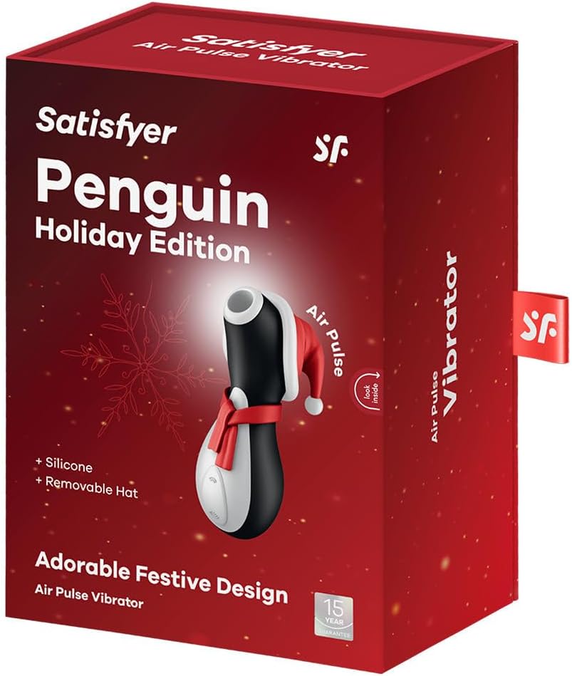 Satisfyer Penguin Holiday Edition Vibrator Sex Toy | Adult Toys for Women | Suction Clitoral Stimulation Vibrator | Vibrating Sexual Pleasure Device | Stimulation Vibrators | Female Wellness Tools |