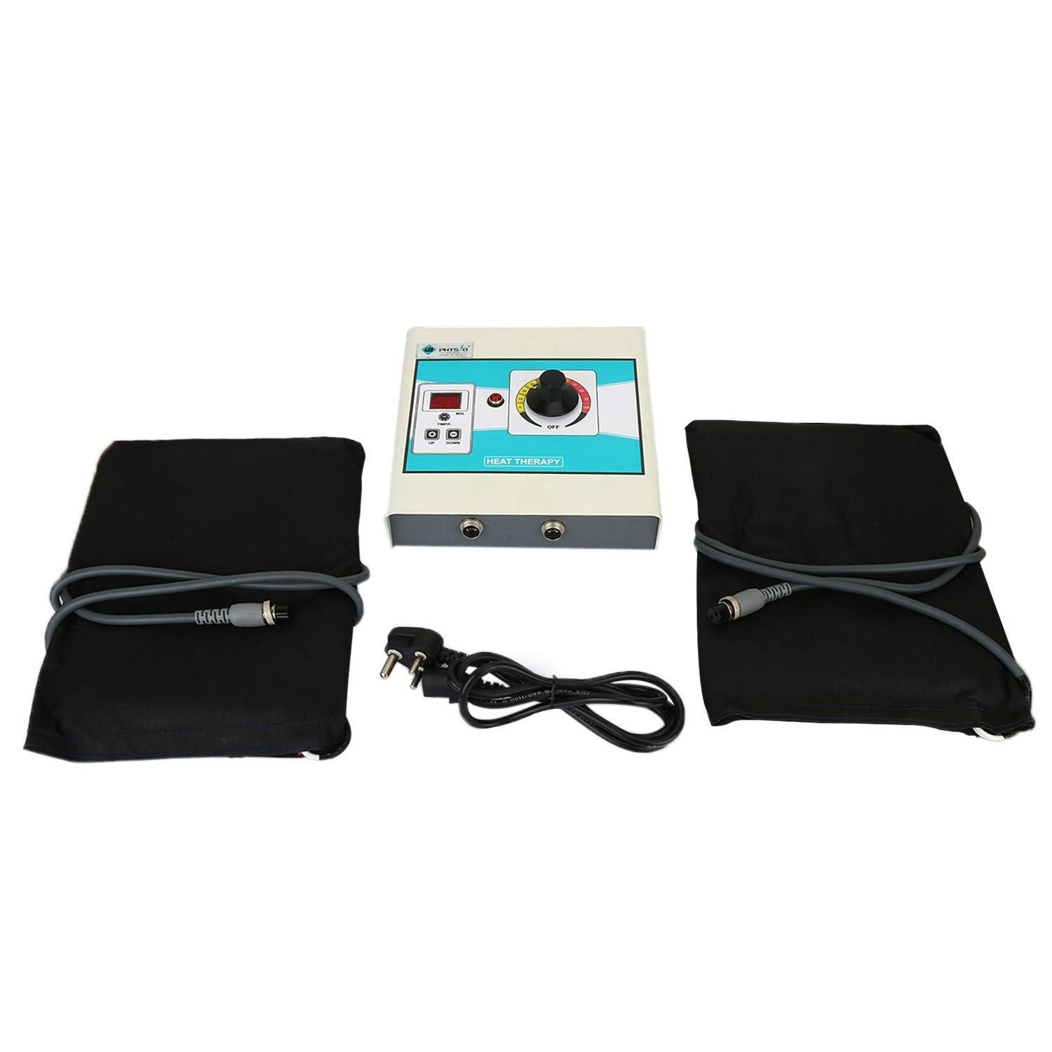 PHYSIOTREX Corded Electric Deep Back Heat Therapy 2 Channel Massager , White