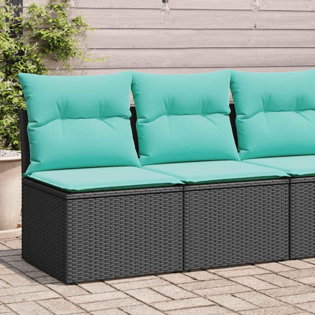 Mobilier de extérieur en résine tressée noire pour aménager une terrasse cosy