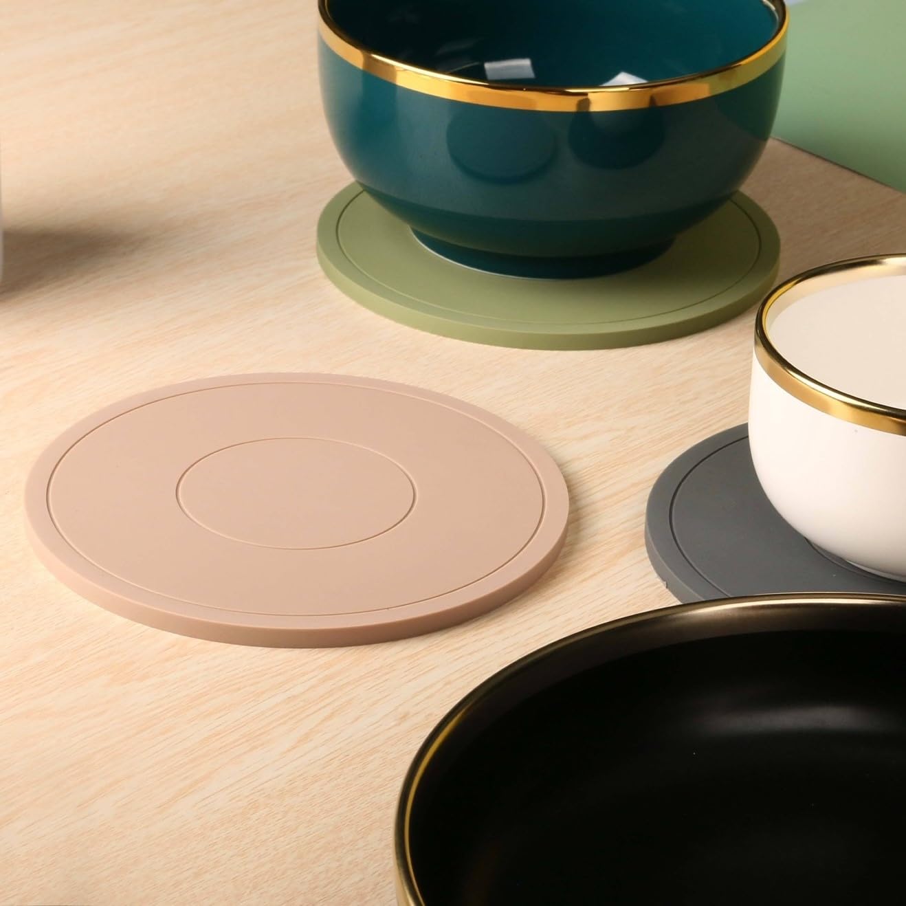 Silikon Topfuntersetzer 3er-Set – 16 Cm, Hitzebeständig, Rutschfest & Spülmaschinenfest
