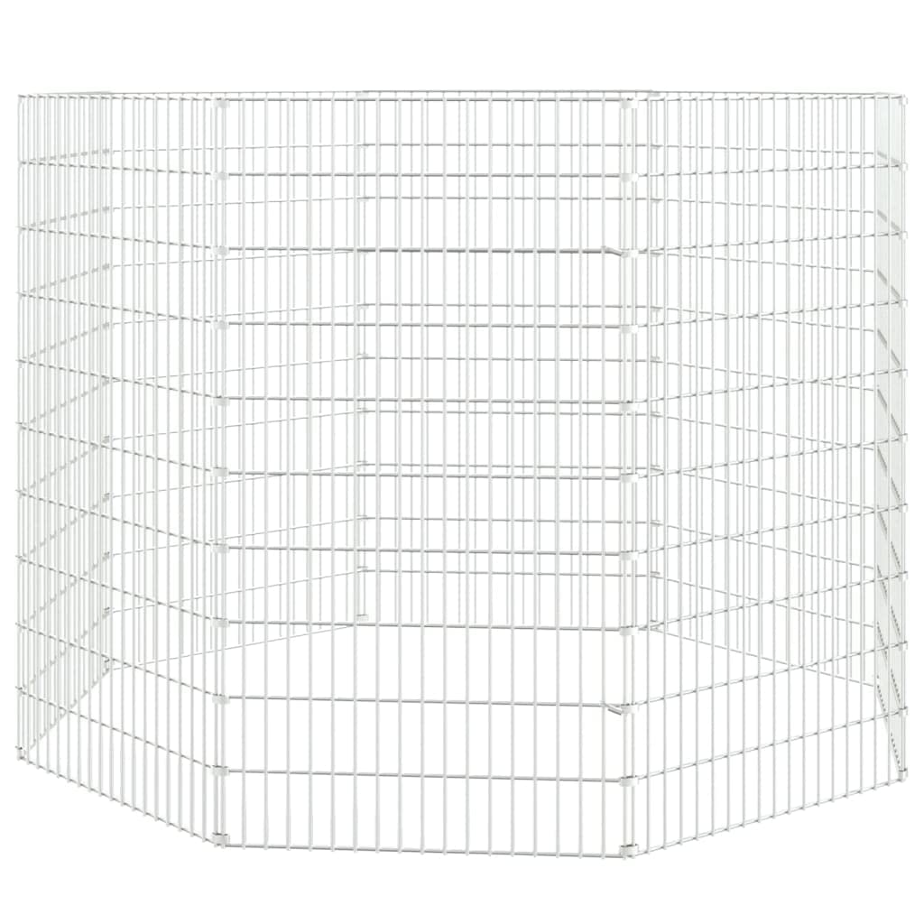 INLIFE Kaninchenkäfig 8 Paneele 54x100 cm Verzinktes Eisen,5,9 KG,171582