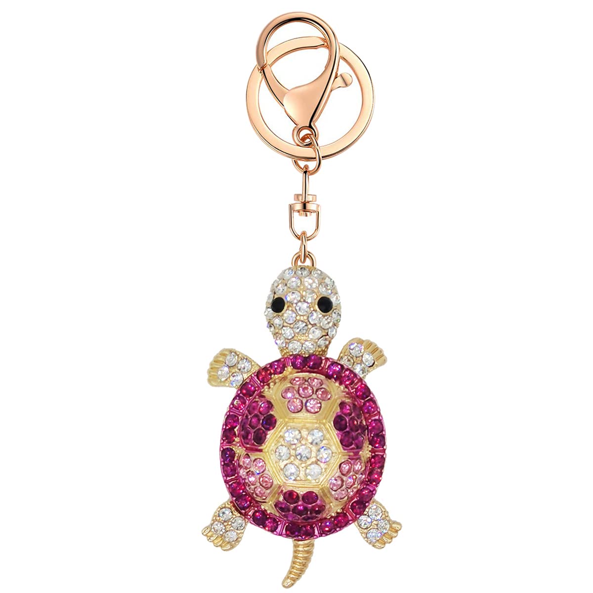 RyieCute Keychain Women Key Chains For Car Kawaii Rhinestone Crystal Bling  Pink FOB Key Ring For Bag Backpack Charm Accessories
