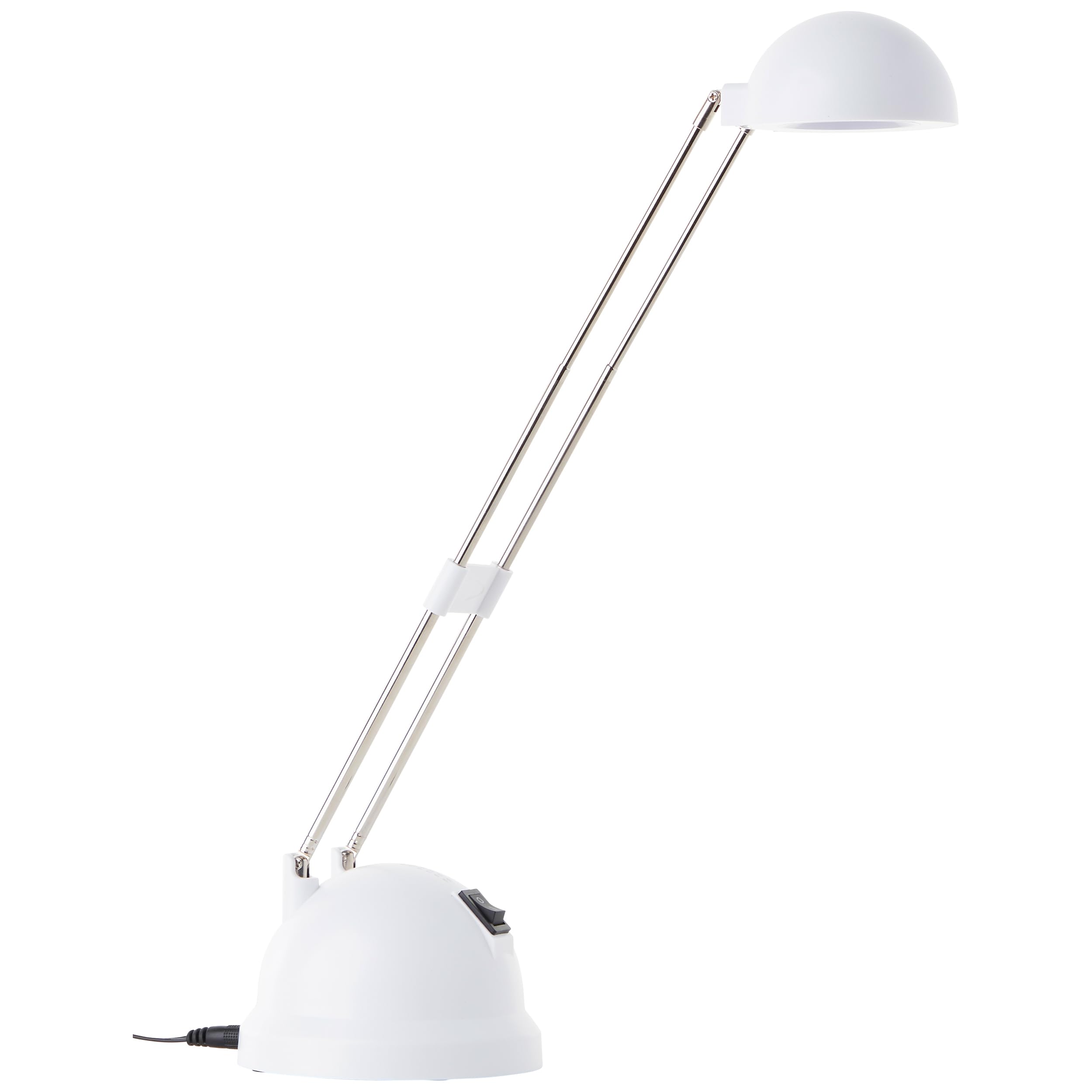 Brilliant Katrina Lampada da tavolo a LED regolabile in altezza e girevole per ufficio bianca 600 lumen, 7,26 W, LED integrato, 40 x 11,5 x 44 cm