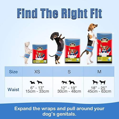 Miniatura 6 de Dono Disposable Dog Diapers Male-Dogs Jeans Super Absorbent Soft Pet Diapers Doggie Wraps for Male Puppy Dogs, Leak Protection Excitable Urination