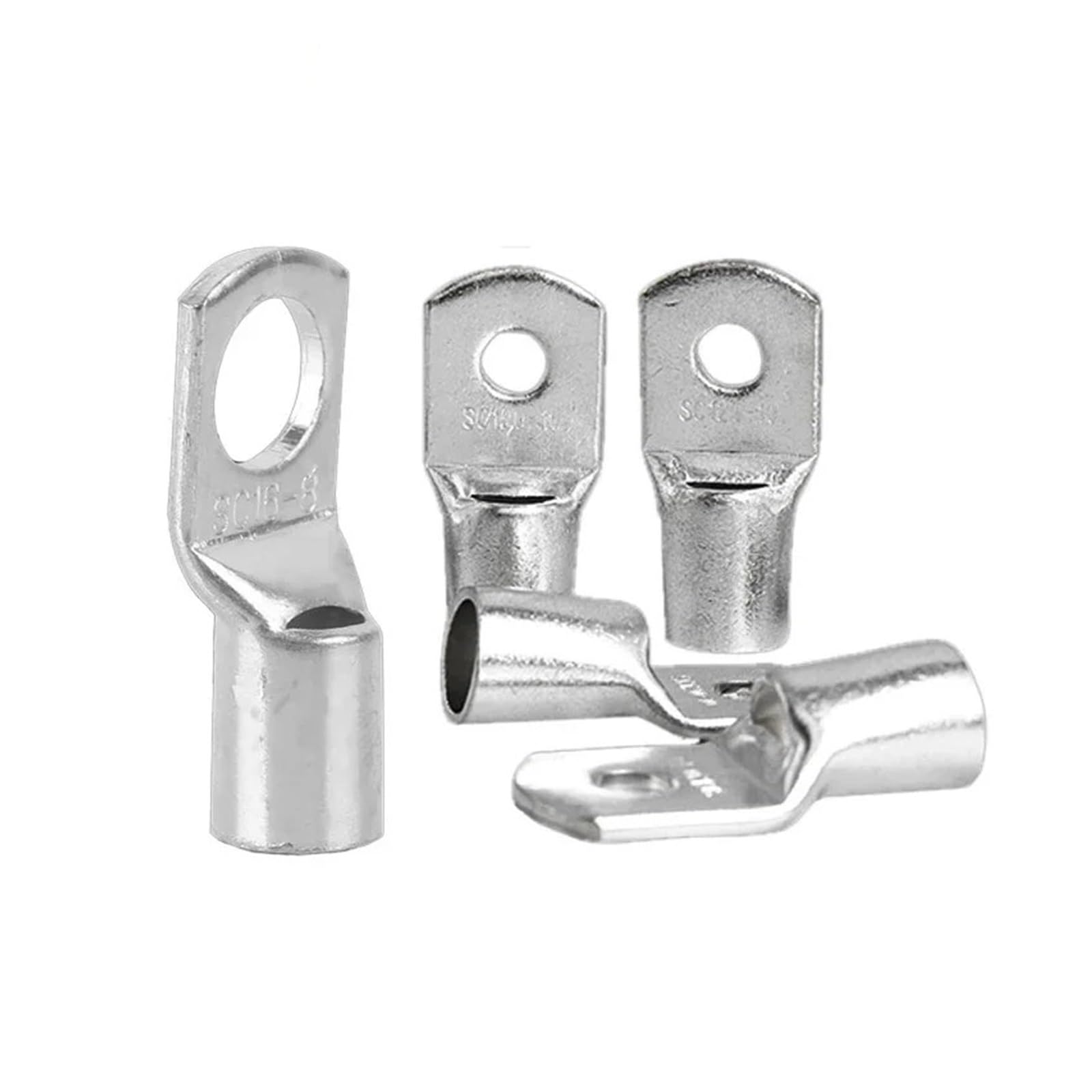 Conector de cable aislado de anillo, terminales de alambre de cobre SC6 SC10 SC16 SC25, conector de cable eléctrico crimpado, 5 mm, 6 mm, 8 mm, 10 mm, 12 mm(Sc25-12,100PCS)