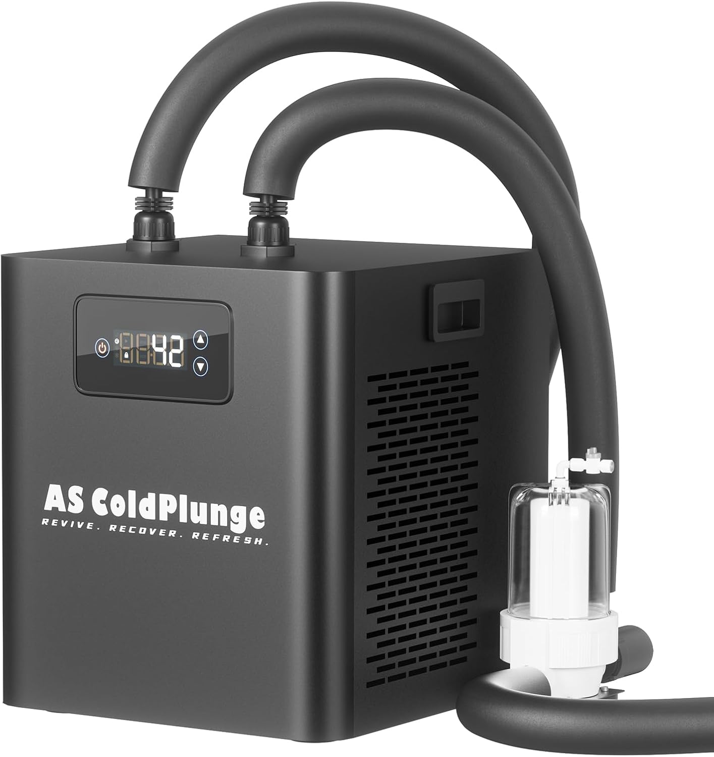 Product image of Ice Bath Water Chiller for Cold Plunge Tubs, 1/3 HP Upgraded Cold Plunge Chiller with External Filter Water Pump, Ideal for Cold Plunge Recovery Ice Bath Tub Home 110V Cooling Chiller