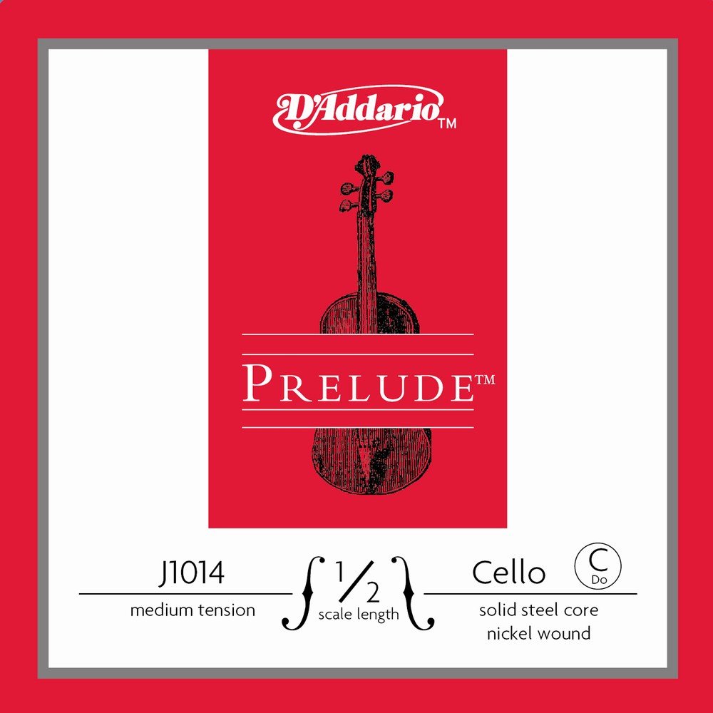 D'Addario Prelude Cello 10Blk C 1/2 Med (J10141/2M-B10)