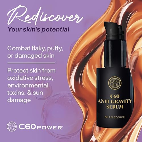 Miniatura 2 de C60 Purple Power Suero antigravedad - Repara y revive la piel - Aumento de colágeno - Hombres, Mujeres - Todo tipo de piel - Cara y cuerpo - 99.99%