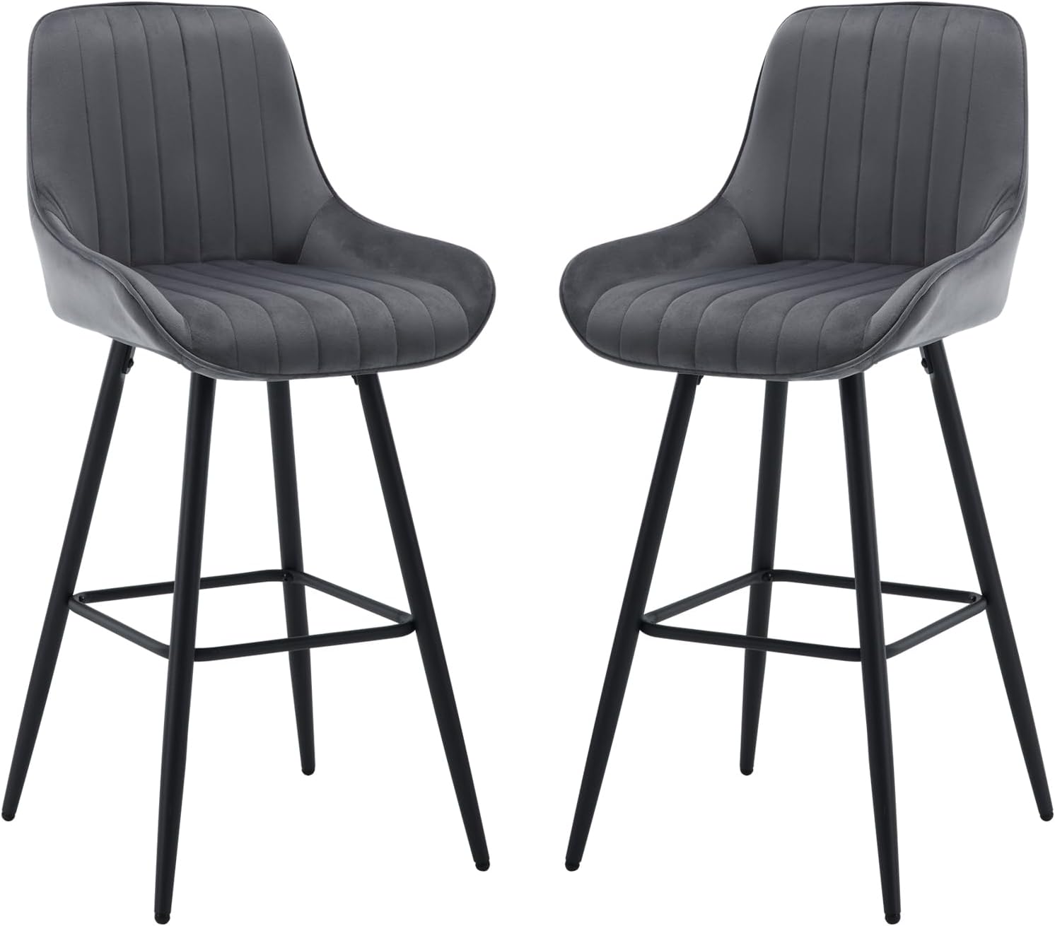 WOLTU Bar Stools Set of 2, Modern Breakfast Bar Chairs Barstools Dining