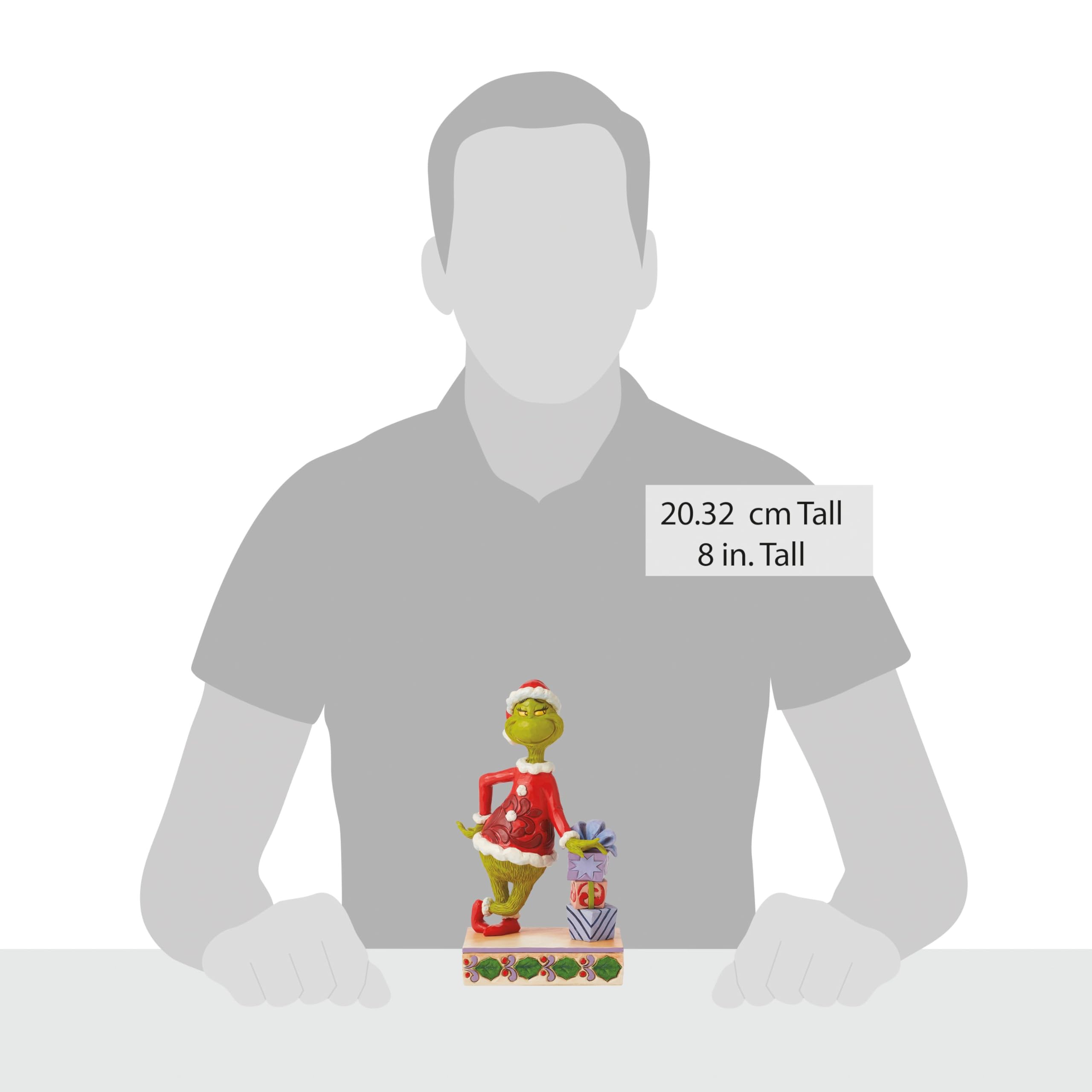 Enesco Jim Shore Grinch On Stacked Gifts Figurine, Multicolor, height 20.5cm - Image 3