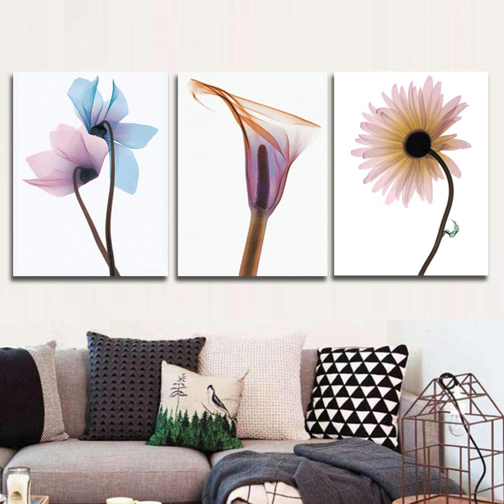 Amazon.co.jp: CyiohArt - 3枚アートパネル 「エレガントな芸術の花