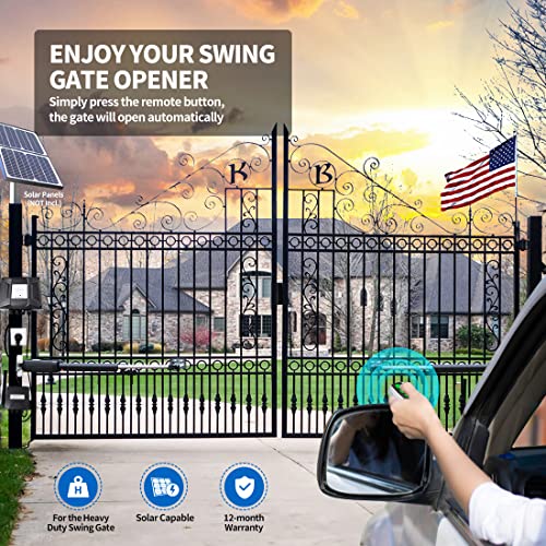 TOPENS A8132 Dual Swing Gate Opener Heavy Duty Automatic Gate Motor for