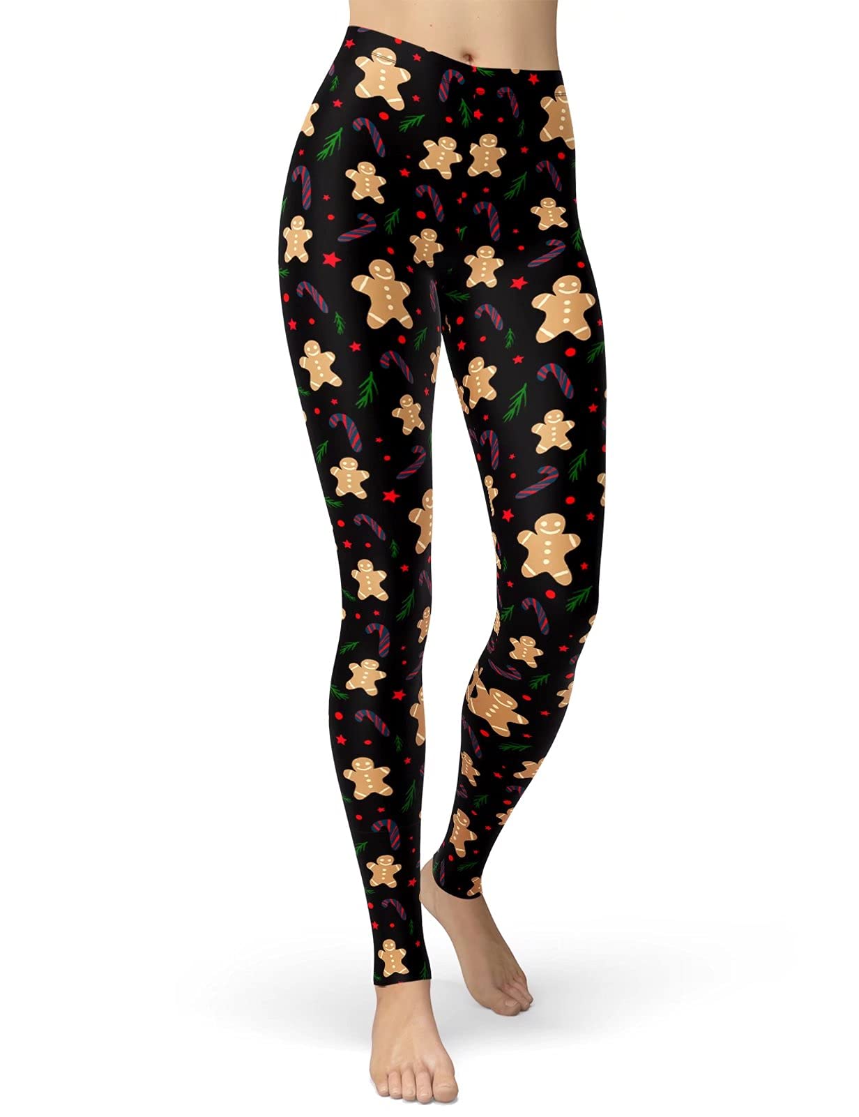 sissycos Women's Christmas Halloween Crossover Leggings High Waisted