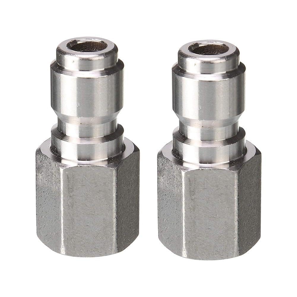 1/4" for bsp Female Quick Release Coupling for Pressure Washers – Stainless Steel, 5000 PSI, 2-Pack, Compatible with 11.6mm for mini Quick Connect Fittings
