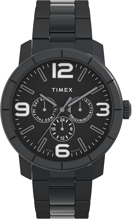 02yvm　黒　38サイズ Amazon.com: Timex Men's Mod 44mm Watch - Black Bracelet Dial Case