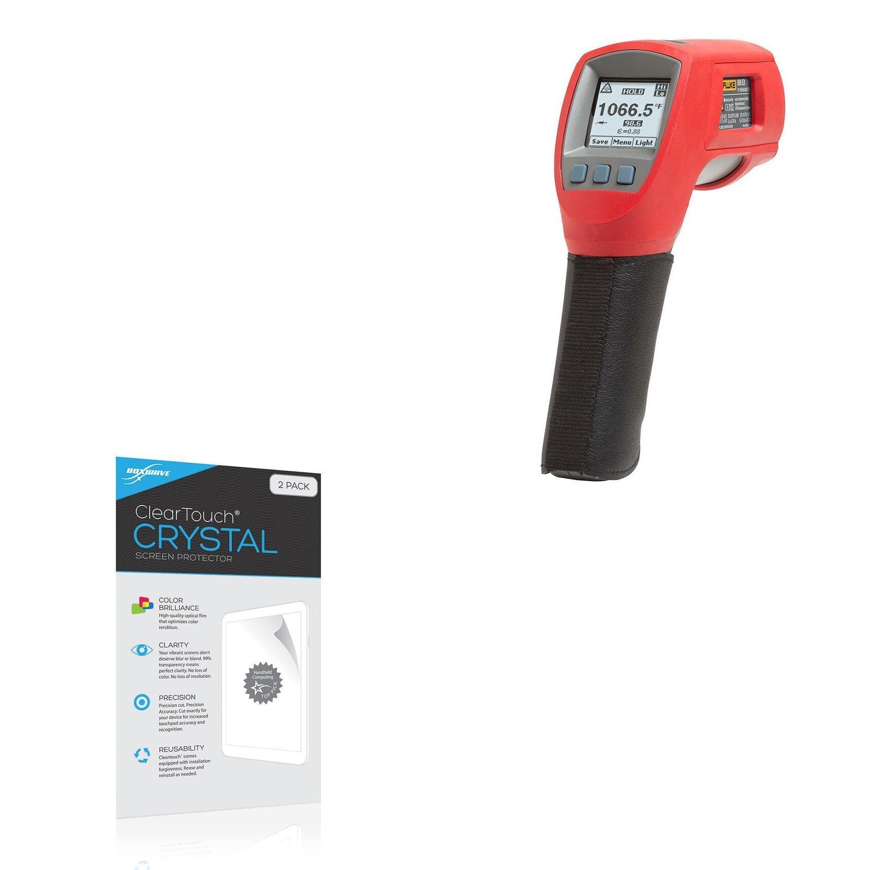 BoxWave Screen Protector Compatible with Fluke 568 Ex - ClearTouch Crystal (2-Pack), HD Film Skin - Shields from Scratches