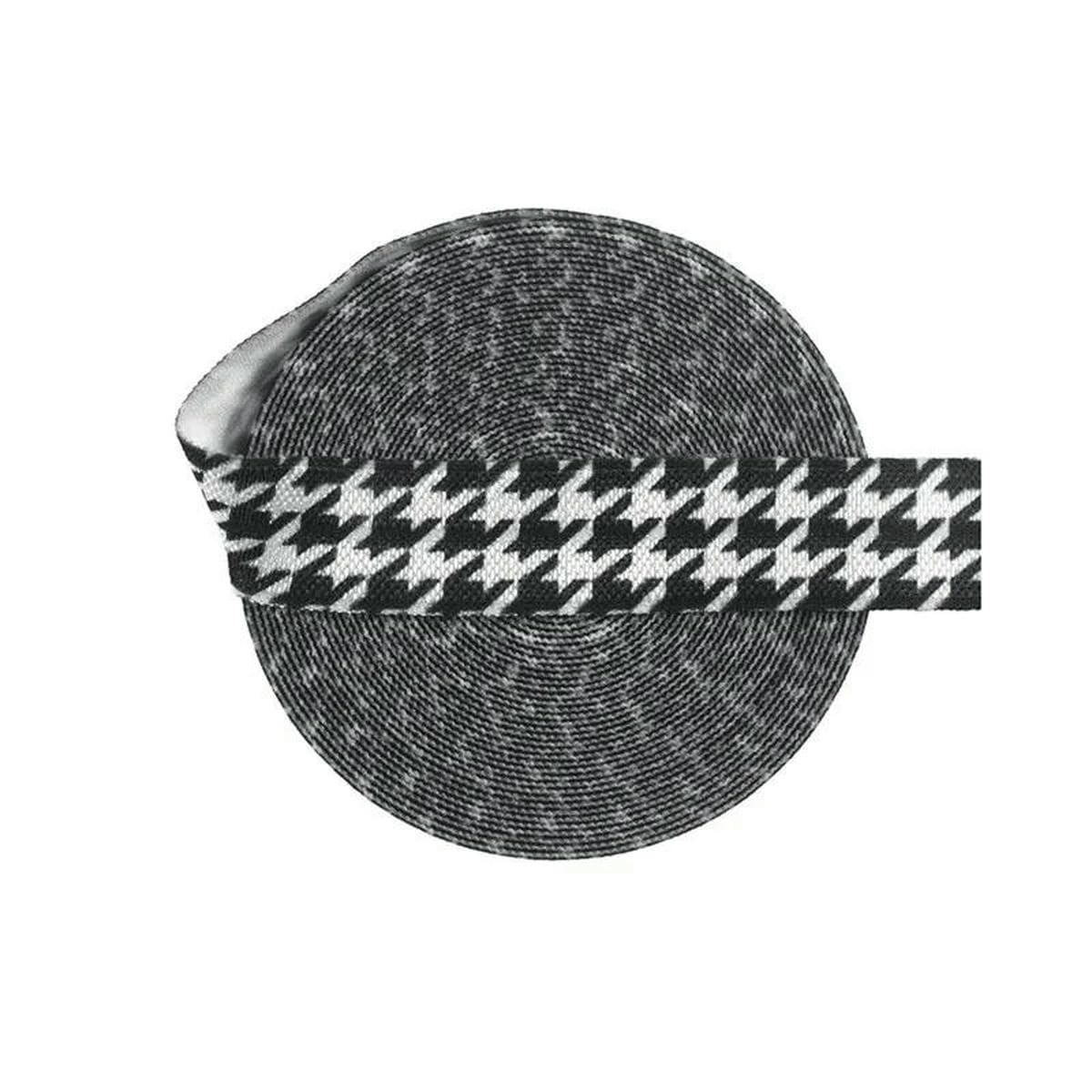 Cinta elástica de licra con estampado de leopardo y corona de encaje de 15 mm, 2,5 y 10 yardas, para coser, 15 mm, 50 yardas