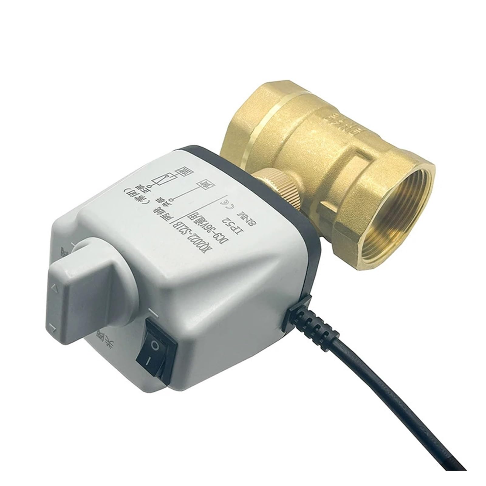Válvula de Bola motorizada de 1/2", 3/4", 1", 1-1/4", 1-1/2", 2" con Interruptor Manual, Control de 2 Cables, Normalmente Cerrada, válvula de Bola eléctrica de 2 vías