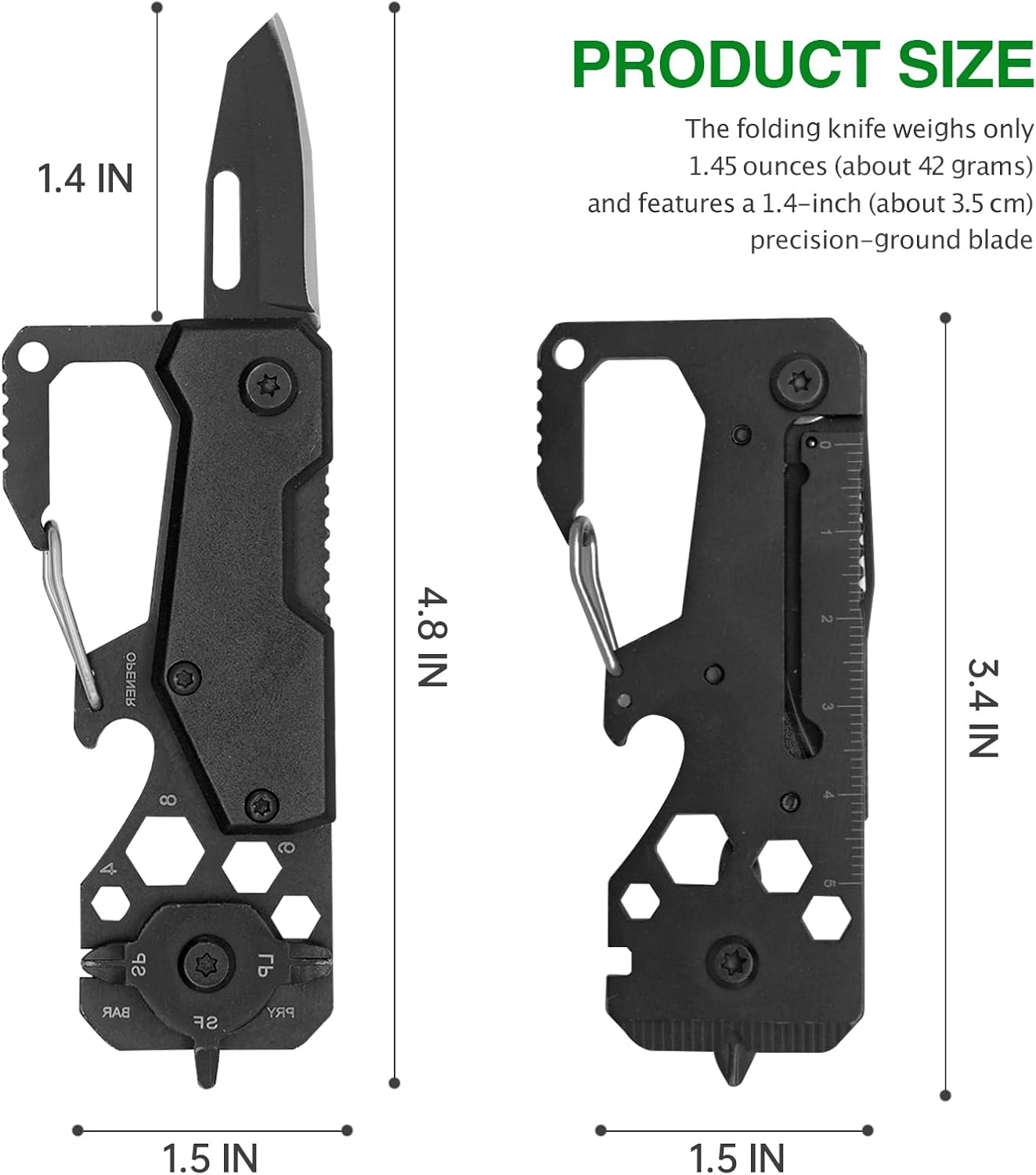 Qmagic Small Pocket Knife for Men, EDC Utility Knife, Cool Keychain Gift Mini Folding Cool Gadgets for Everyday Carry, Stocking Stuffers Gift for Men Him Husband