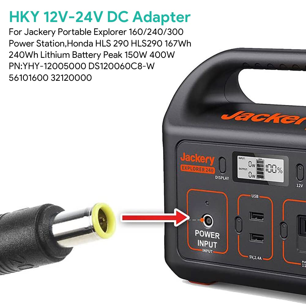 Amazon.com: HKY DC Adapter Compatible with Jackery Portable Power